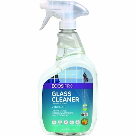 Liquid Glass Cleaner, Clear, Vinegar, Trigger Spray Bottle, 6 PK