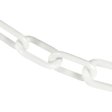 3"" x 25' White Plastic Safety Chain