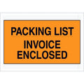 Packing List Envelopes, Orange, PK1000