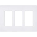 Designer Wall Plates, Number of Gangs: 3 Satin Finish, Snow