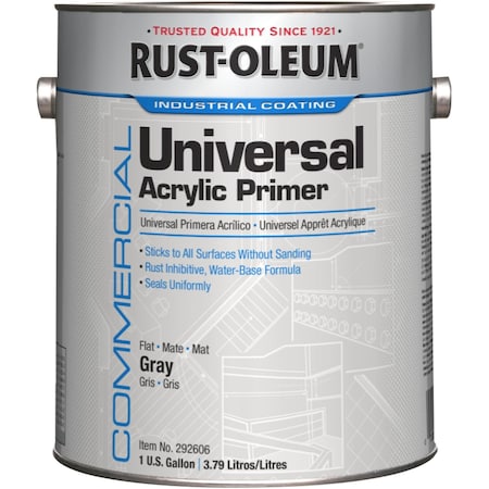Primer, Gray, Water, Acrylic Copolymer, 1gal