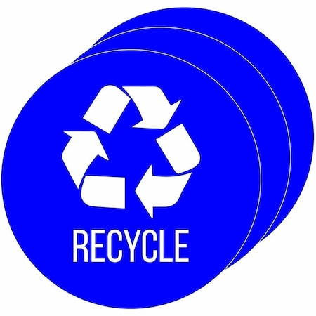 3-Pack Vinyl RECYCLE Decal Sticker Set, UV-Resistant