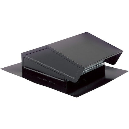 Roof Cap With Built In Damper, 6" Round Duct, Black