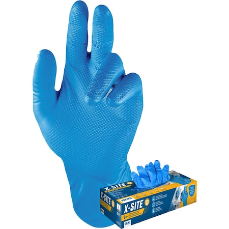 99-1-6200B, Disposable Gloves, 8 mil Palm, Nitrile, Powder-Free, S (7), 50 PK, Blue