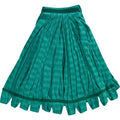 1 in Tube Wet Mop, Slide On Connection, Looped-End, Green, Microfiber