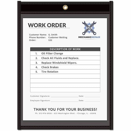 Shop Ticket Holders,1 Side,9 x 12"",PK25