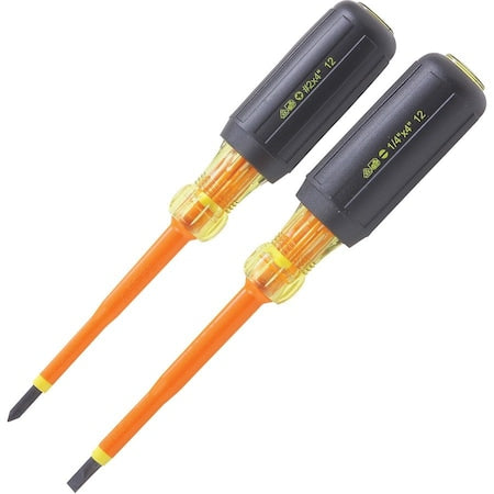 Insulated Screwdriver Set, Slotted/Phillips, 2 pcs
