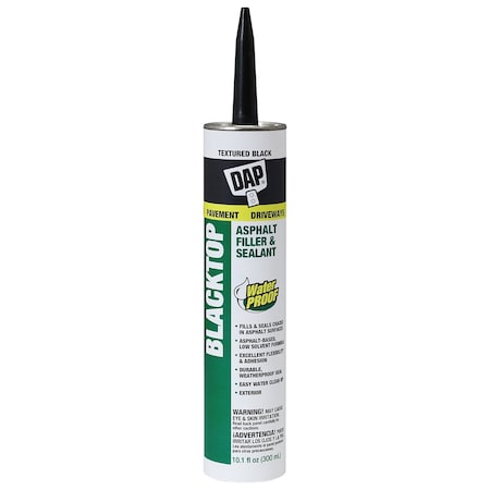 10.1 oz Blacktop Asphalt Low Voc Slnt, PK12, Black