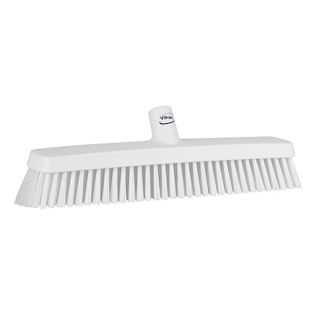 16 1/2 in Sweep Face Broom Head, Soft/Stiff Combination, White