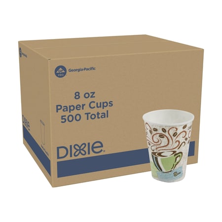 Disposable Hot cup 8 oz. White, Paper, Pk500