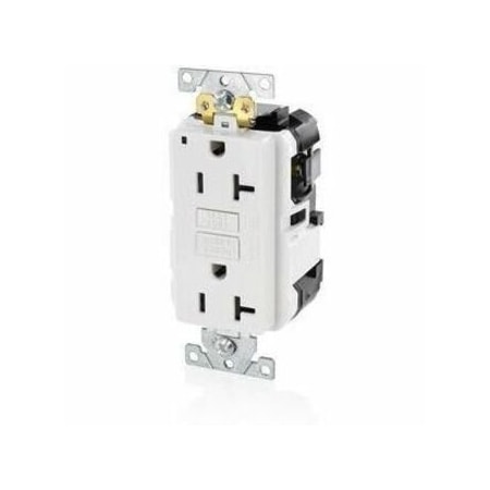 Lev-Lok GFCI 20A Ind Gr/PI White