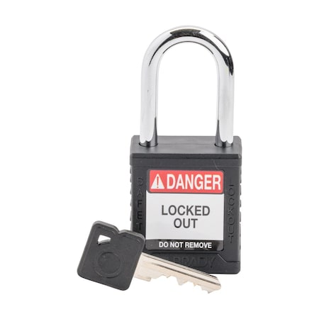 Velocity Lockout Padlocks Nylon 1.5in Shackle Clearance KD Black