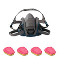 Half Mask Respirator Kit: 4 Cartridges Included, Rugged Comfort Quick Latch, (AG) (OV);P100, Size L
