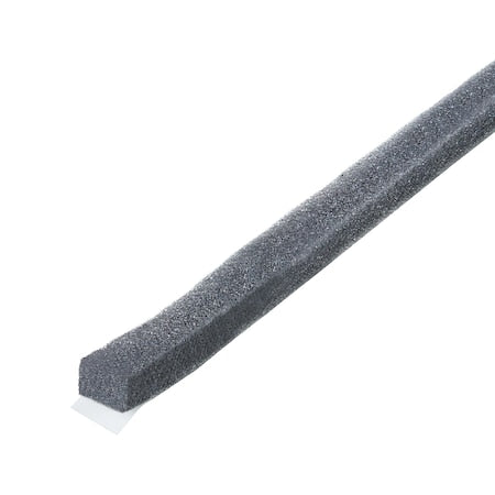 1/2"W x 3/8"H x 17'L, Foam Seal, Gray
