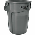 BRUTE 44 gal Round Heavy Duty Plastic Can, Gray, None, Plastic