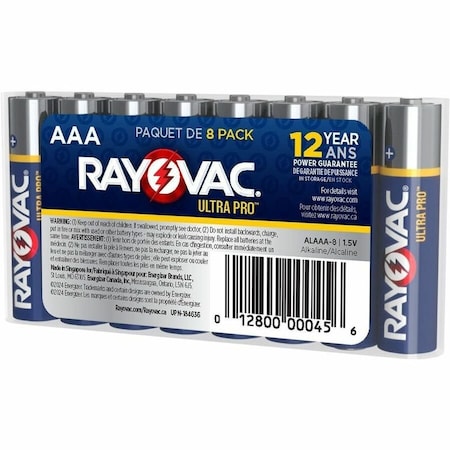 UltraPro AAA Alkaline Battery, 1.5V DC, PK8