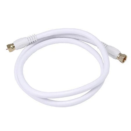 Coaxial Cable, RG-6,3 ft., White