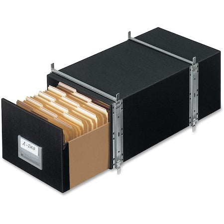 File Box, Steel, 15 in W, 24 in D, 10 1/2 in H, Black