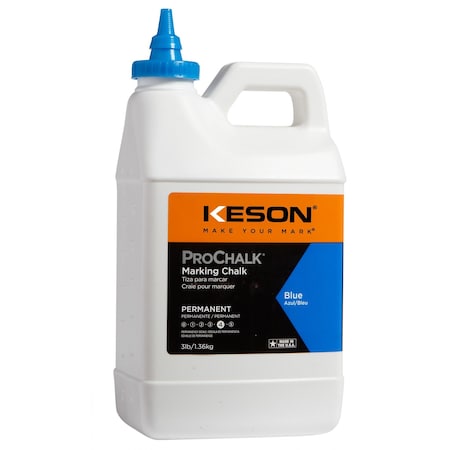 Marking Chalk, Blue, Permanent, 3 lb