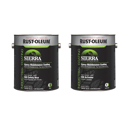 Epoxy Activator and Finish Kit, Safety Blue, High Gloss, 1 gal, 230 to 340 sq ft/gal, S60 Series