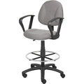 Drafting Stool (B315-Gy) W/Footring And Loop Arms