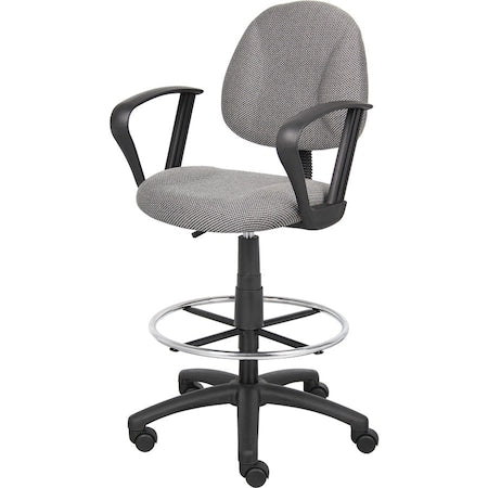 Drafting Stool (B315-Gy) W/Footring And Loop Arms