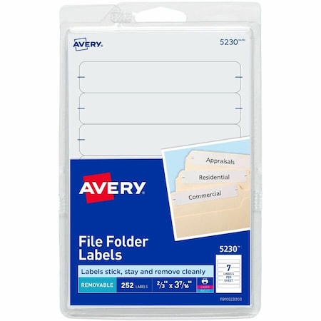 File Folder Labels on 4" x 6" She, PK252