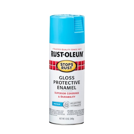 Spray Paint, Maui Blue, Gloss, Solvent, 12 oz.