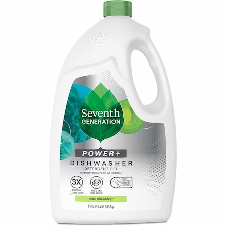 Natural Automatic Dishwasher Gel, Ultra Power Plus, Fresh Citrus, 65 oz Bottle