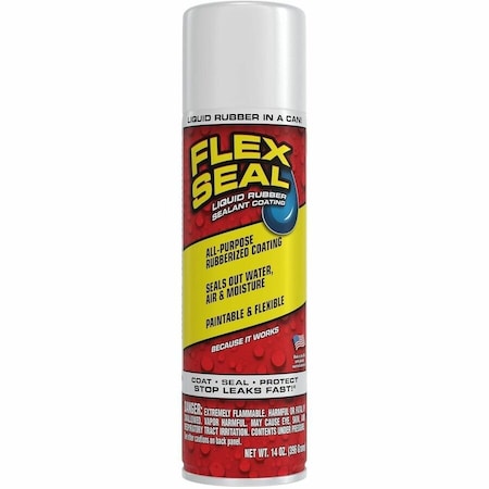 Leak Sealer 14 oz, Aerosol, White, Liquid