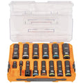 KNECT 1/2-Inch Drive Deep Well Impact Socket Set, Metric, 14-Piece
