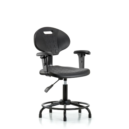 Desk Chair Erie Desk Chair, RT, AA, Glides, Adjustable Arms, 19-1/2" to 24-1/2" Height, Black; Blue