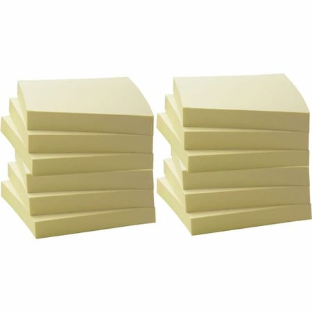 Sticky Note, Yellow, 12 Pads/Pack, PK18