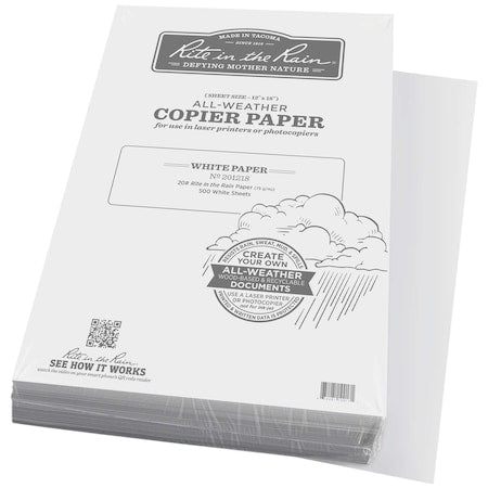 Copier Paper, 12 in x 18 in, 20 lb White, 50