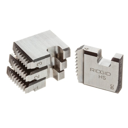 Pipe Thread Die, 3/4 In, For SS, 4 Pc