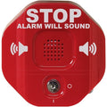 Exit Door Alarm, Key Lock, Audible/Annunciation, Three Minute Piercing Horn, Polycarbonate Material