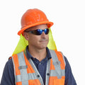 Hard Hat Neck Shade, Orange/Silver Tape