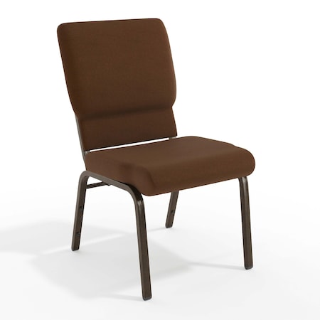 Brown Fabric Church Chair, PK4