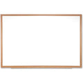 Dry Erase Board, Plastic, 24 in, 36 in, Aluminum Frame, White, Gloss