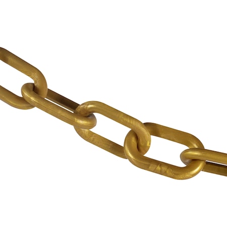2"" x 200' Gold Heavy Duty Plastic Safety Chain