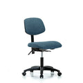 Desk Chair Desk Chair, Fabric, Tilt Casters, Blu, No Arms, 19" to 24" Height, Fabric, Blue
