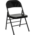 Metal Folding Chair, Black