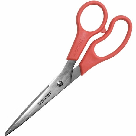 Scissors, 8" Straight Scissors, Color: Red