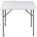 IndestrucTable Classic Folding Table, Platinum Granite Top, 34 in W x 34 in L x 29 in H