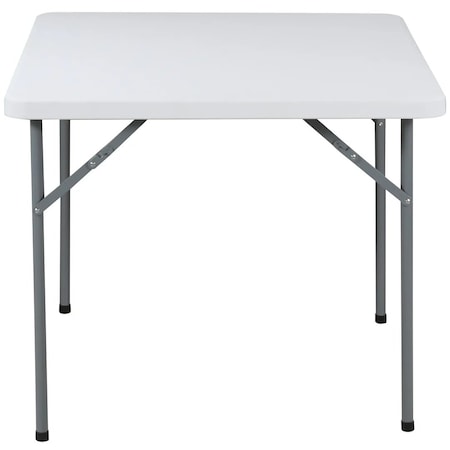 IndestrucTable Classic Folding Table, Platinum Granite Top, 34 in W x 34 in L x 29 in H