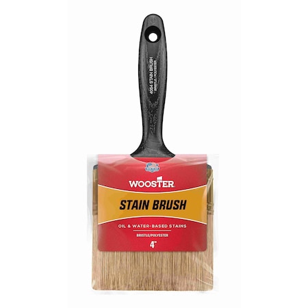 4"" Trim Whita China/Gold Polyester Bristle, Paint Brush, Plastic Handle