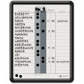 In/Out Board, Porcelain, 14 in, 11 in, Plastic Frame, White/Gray, Gloss