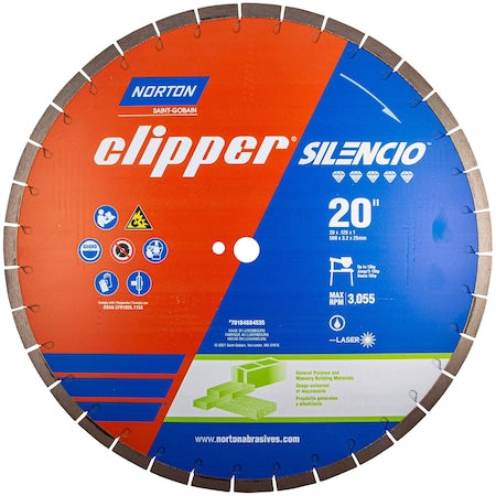 Silencio Seg Masonry Blade, 20 X .125 X 1