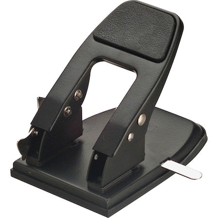 Heavy Duty Paper Punch, Two Hole, Blk