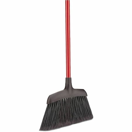Angle Broom, 53 in L, 13 in Sweep Face, 5 in Black Bristle, Handle Dia 1 in